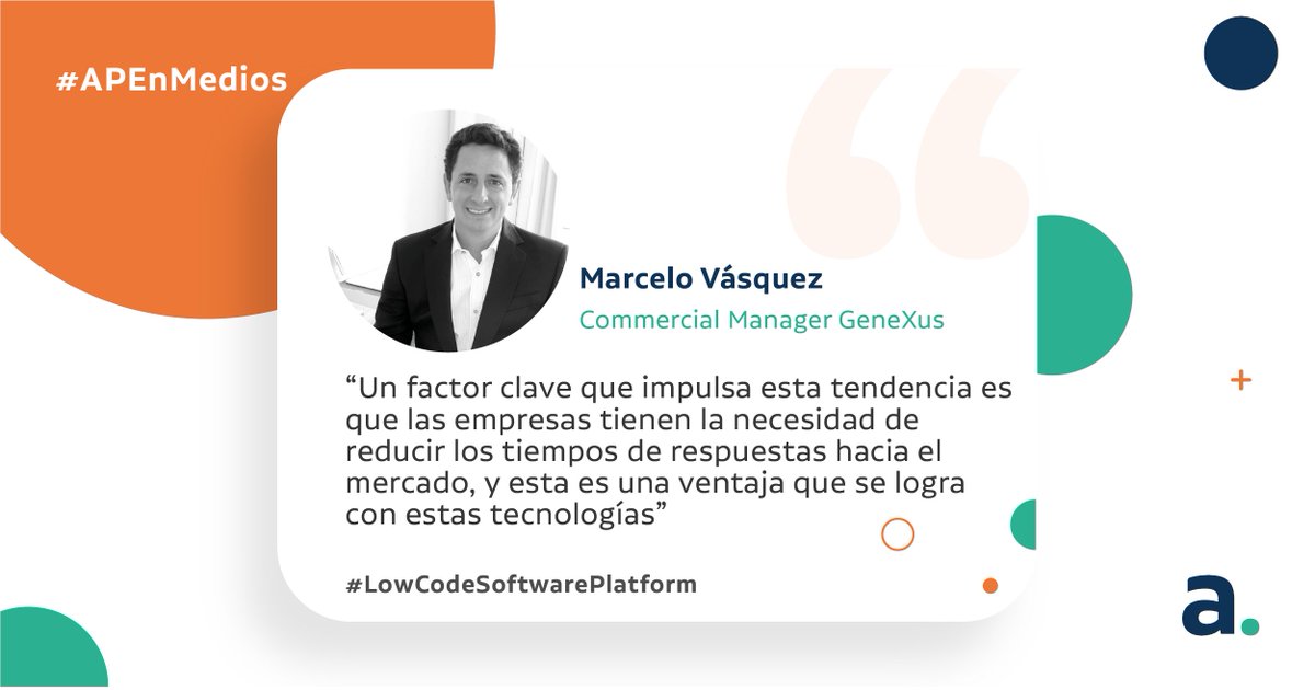AccionPoint's tweet photo. #APEnMedios
Marcelo Vásquez, Gerente de la Unidad GeneXus Low Code en Accion Point nos cuenta que debemos tener en cuenta a la hora de desarrollar e implementar tecnología #Genexus .

Lee la nota completa aquí 👉 https://t.co/6aTEDE0YPX https://t.co/GWmffElMiY