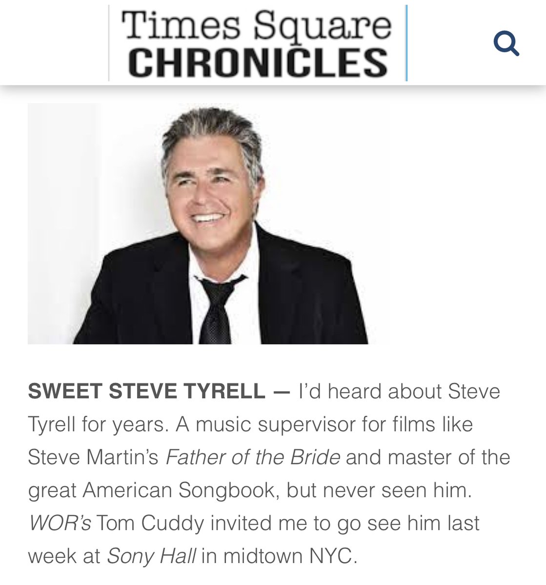 Thanks to G.H. Harding for the lovely piece in Times Square Chronicles (T2C) Steve’s recent #NYC show <a href="/SonyHall/">Sony Hall</a> Read it here: ow.ly/uPmL30s3710