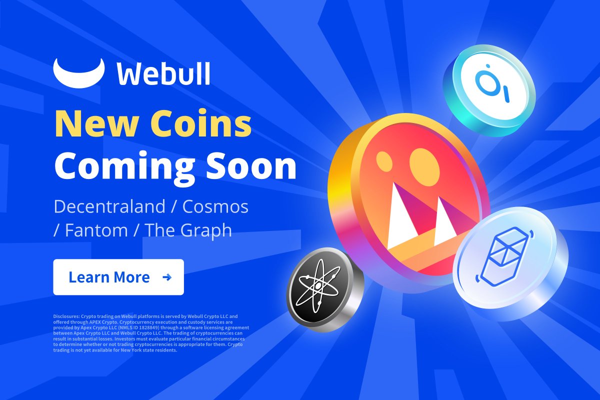 New coins coming soon with #Webull Crypto.