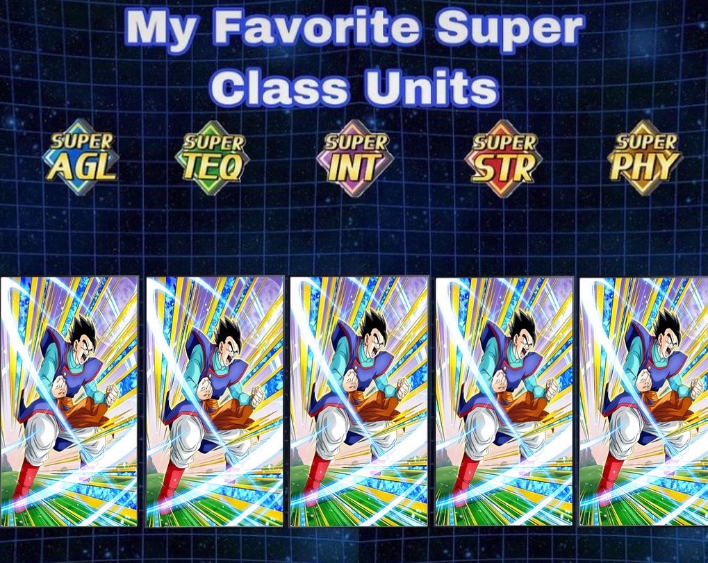 My favorite super class units in Dokkan, it took me alot of thinking and time to make this