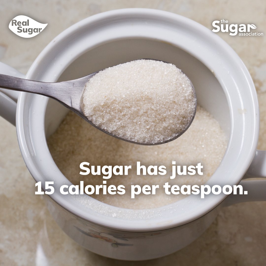 MoreToSugar's tweet photo. Sugar has just 15 calories per teaspoon! #SweetFact https://t.co/JhkJvntNTc