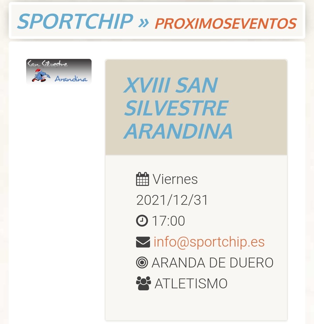 BomberosAranda's tweet photo. 📝 ¡INSCRIPCIONES!

Desde el 20 de diciembre se abre la inscripción on-line para la XVIII San Silvestre Arandina. Apúntate a través de @Sportchip_es aquí: https://t.co/vuk3A6n0ma 

Y los días 29 y 30 en las casetas de la Plaza de la Constitución

#todosumamos
#todoscorremos https://t.co/gyIPBXRFTX
