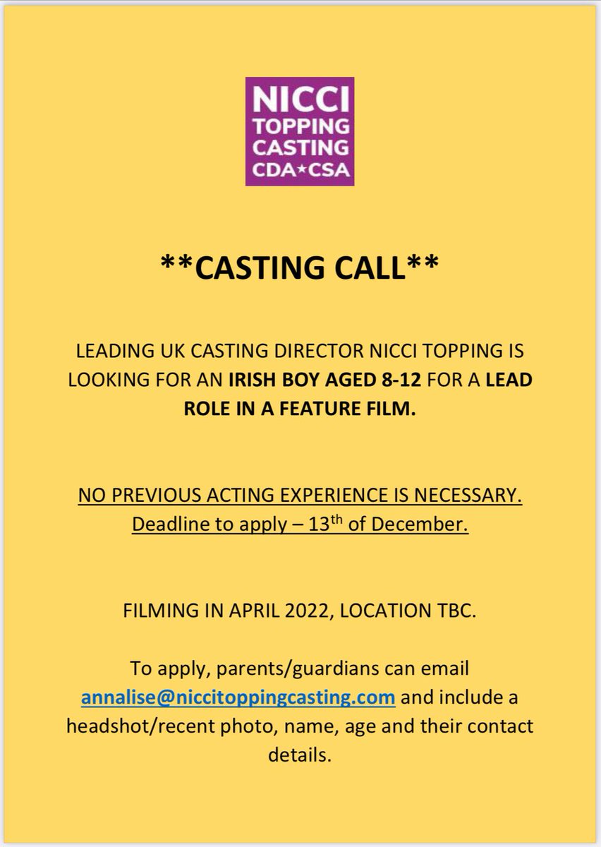 Nicci Topping Casting CSA CDA (@niccitopping) on Twitter photo 