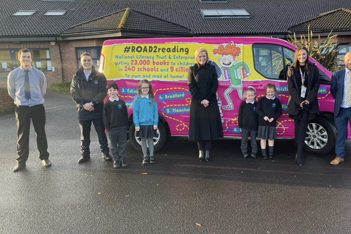 A fantastic morning visiting some very excited children at Cranmore Integrated Primary School in Belfast with the #ROAD2reading van. Loved taking part in this #ROADForward partnership with National Literacy Trust as we deliver 23,000 books to 240 schools across the UK.