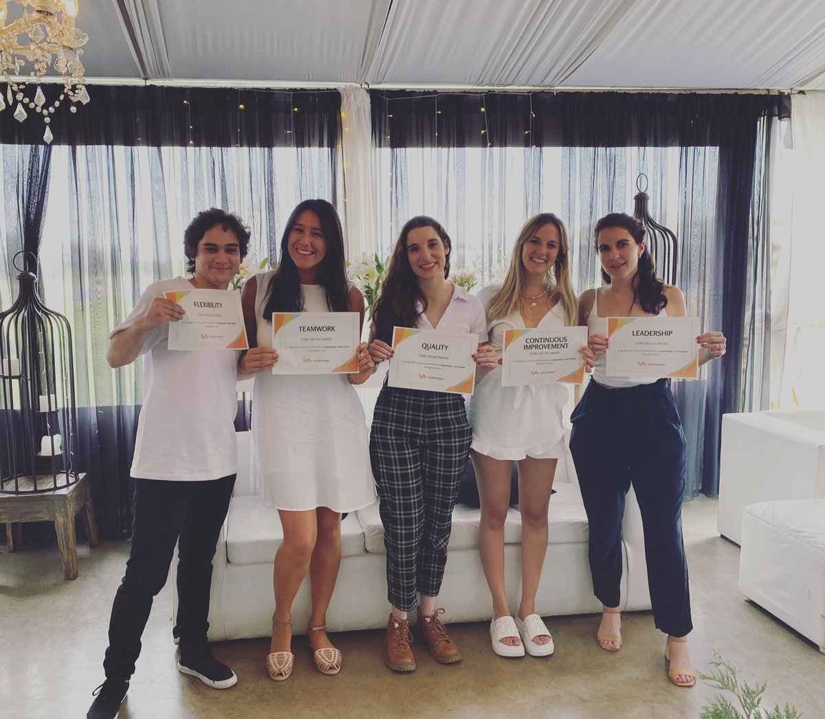 El sábado, durante el festejo de otro increíble año de Latamways, entregamos los premios a los mejores representantes de los valores de la empresa. Ellos ganaron por votación de sus compañeros. ¡Felicitaciones!