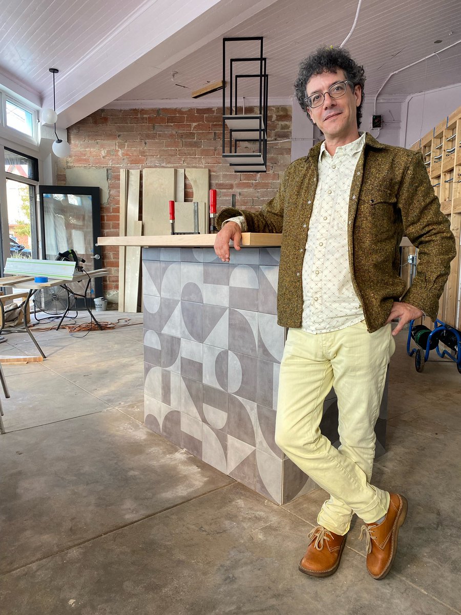 whatisnicholas's tweet photo. Nicholas is wearing “an outfit we've covered before, with the addition of my birthday-new Bristol wool overshirt handmade by SA's own @richtergoods — check out the rainbow of embedded colors!! ❤️🧡💛💚💙💜🖤🤍🤎” https://t.co/BNcl8zYYBU