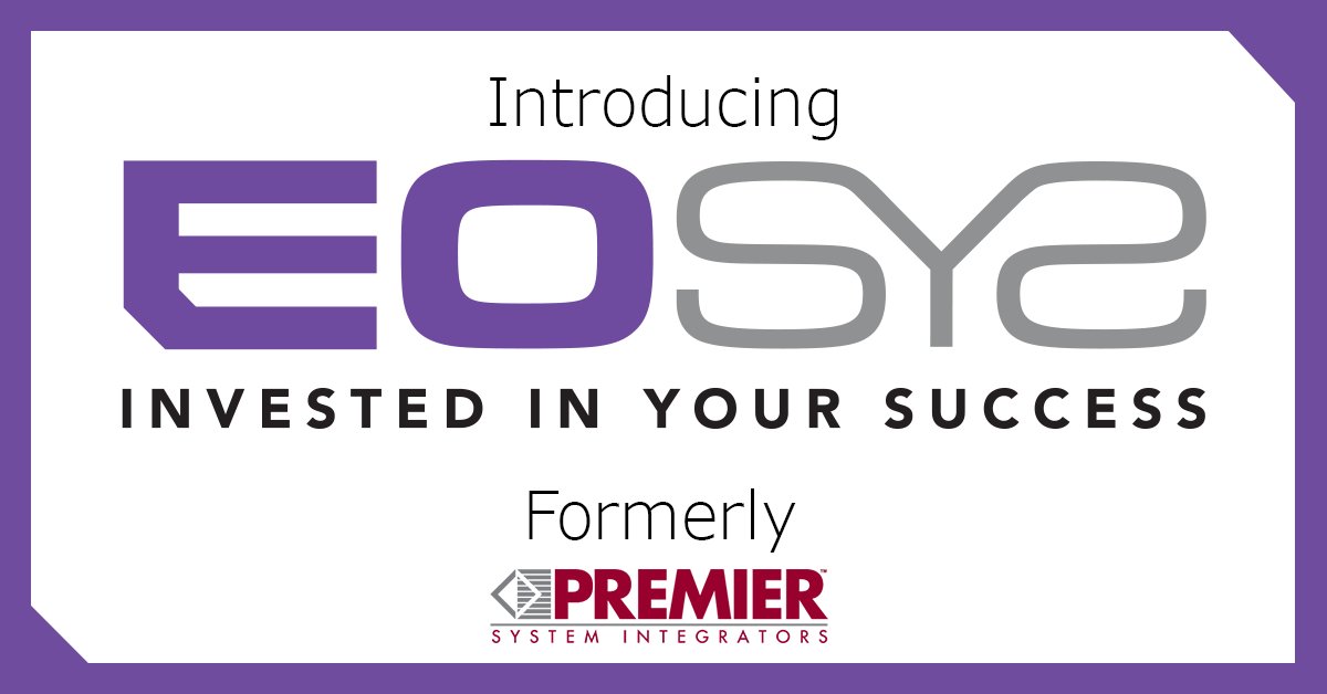 eosysgroup's tweet photo. We’re excited to announce that PREMIER System Integrators is now EOSYS. https://t.co/PpAGOfrJEg