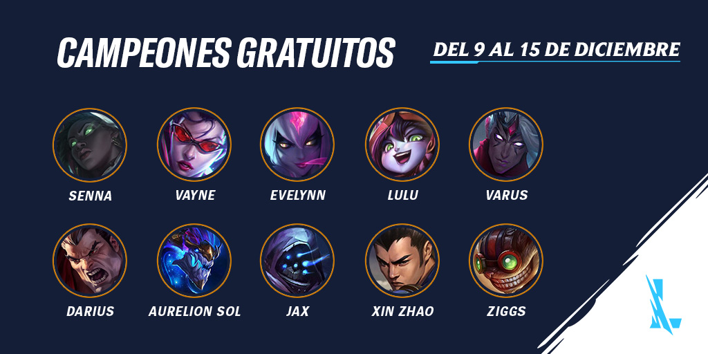 wildriftLATAM's tweet photo. ¡Nueva alineación de campeones gratuitos! Próximamente, en tu Wild Rift más cercano. ✨ 😉 https://t.co/kcXFIxgLDi