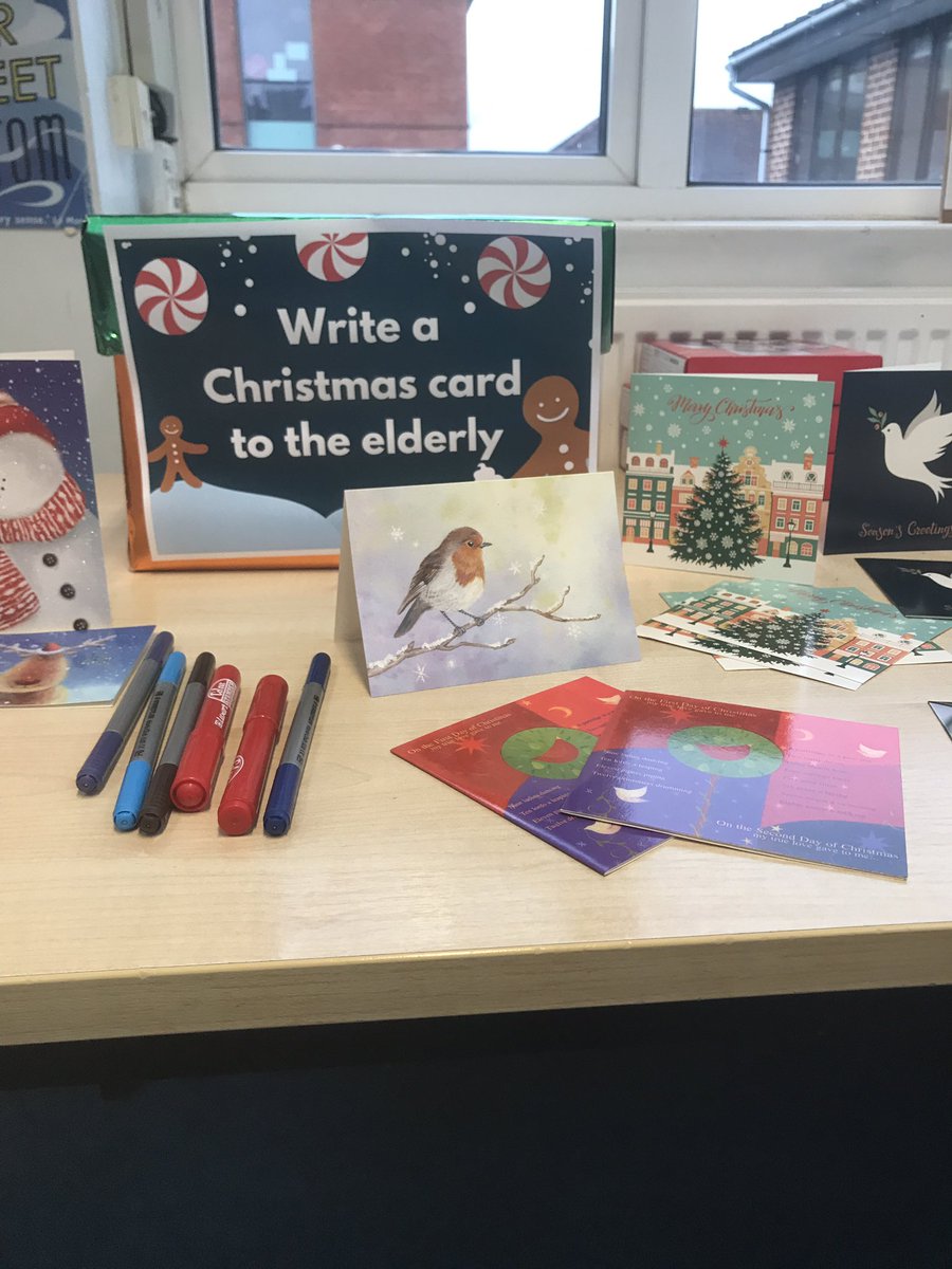 Calling all Strode’s students at <a href="/WindsorForestCG/">Windsor Forest Colleges Group</a>! Come to the Learning Centre during this week to leave a positive message for an elderly person who will be alone on Christmas Day 🖊 with thanks to <a href="/stjohnsegham/">St John's Egham</a> who will give the cards to local residents 🙌