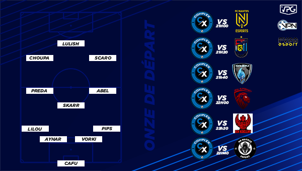 Nouvelle semaine de compétition, elle reprend ce soir avec un beau programme! <a href="/VPGFrance_/">VPG France</a> <a href="/FVPAeSport/">FVPA Esport</a> @VPNPS4Officiel <a href="/VPGEurope/">Virtual Pro Gaming | Europe</a> 
21h00 VS <a href="/FCNantesEfoot/">FC Nantes eFoot</a> 
21h20 VS @DUDELANGEesport 
21h40 VS @iGAMERZSF 
22h00 VS real supremacy
22h20 VS <a href="/RedRebellionCP/">🔴 Red Rebellion 🔴</a> 
22h40 VS @PresidentRockr1