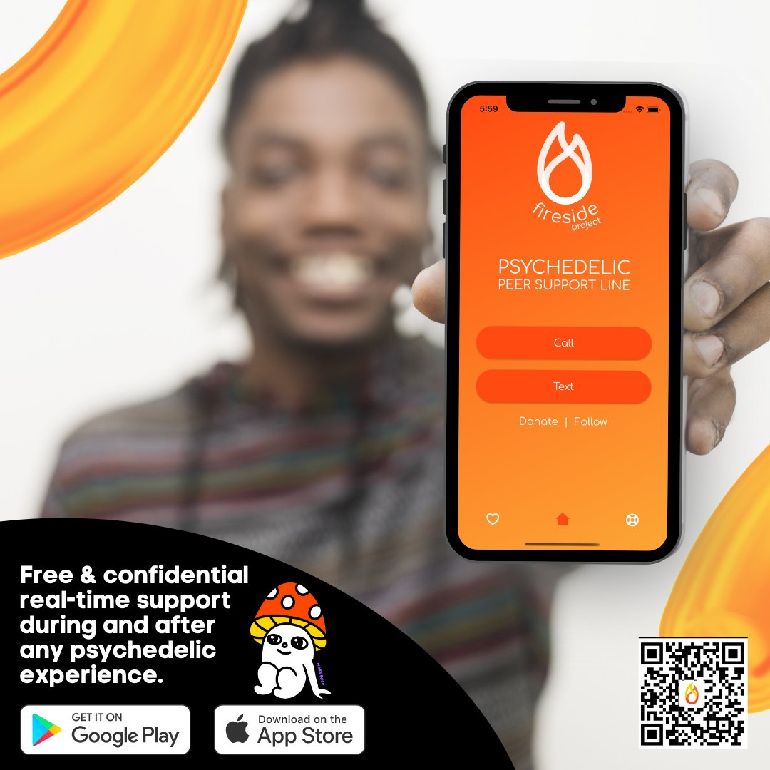 GlowFireside's tweet photo. Have you downloaded the Fireside Project app? Free and confidential peer support during + after your psychedelic experiences. Now just a click away. 📣🔥🍄

📲 https://t.co/GK2oLgiAqt

#62fireside #firesideproject #psychedelic #psychedelicintegration #psychedelicsupport https://t.co/5b3ZJo4ne2
