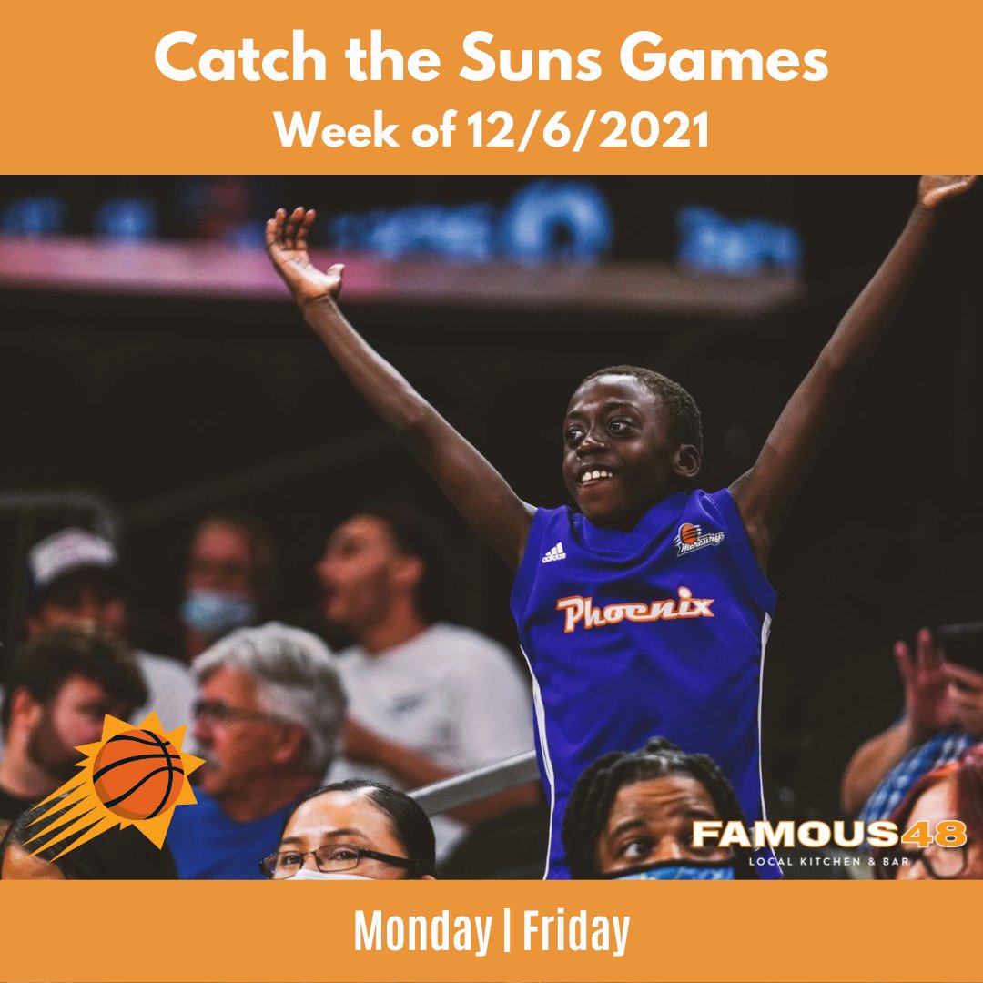 Not sure where to catch the Arizona Coyotes and Phoenix Suns games this week? We've got your back!

#Famous48 #ArizonaRestaurant #Yotes #GoYotes #ArizonaCoyotes #PhoenixSuns #WeArePHX #TimeToRise #ValleyProud