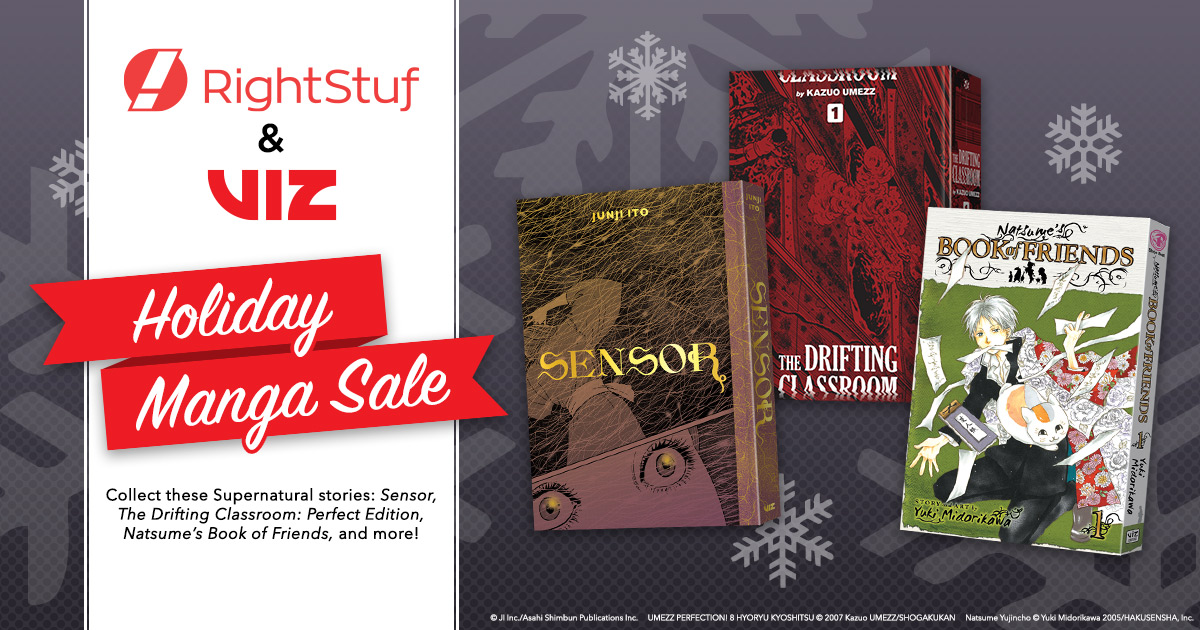 rightstufanime's tweet photo. See what is on sale this week in the @VIZMedia Holiday Manga Sale at https://t.co/v1fESu2uk9 🎁
#sensor #driftingclassroom #bookoffriends #viz #holidaysale #mangasale https://t.co/8LemtT307Y