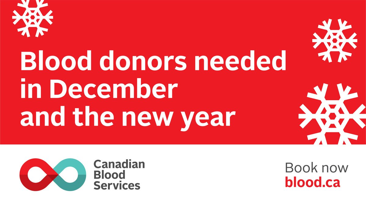 All blood types are needed and everyone able to is encouraged to donate. 

Encourage a family member, friend, or colleague to donate as well. Together, or apart, you can make donating blood a new meaningful tradition. 

Book now at ow.ly/Vrf650H3Qo5

#SeasonOfGiving