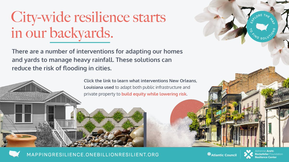 NORArevitalizes's tweet photo. The NORA & @CityOfNOLA #CommunityAdaptationProgram is officially on the map! Check out the US Climate Resilience Map at https://t.co/gnQ4LWUayx to learn how we help LMI homeowners adapt to extreme precipitation 🌧️ in the #GentillyResilienceDistrict #MappingResilience https://t.co/QHm8HG3xdA