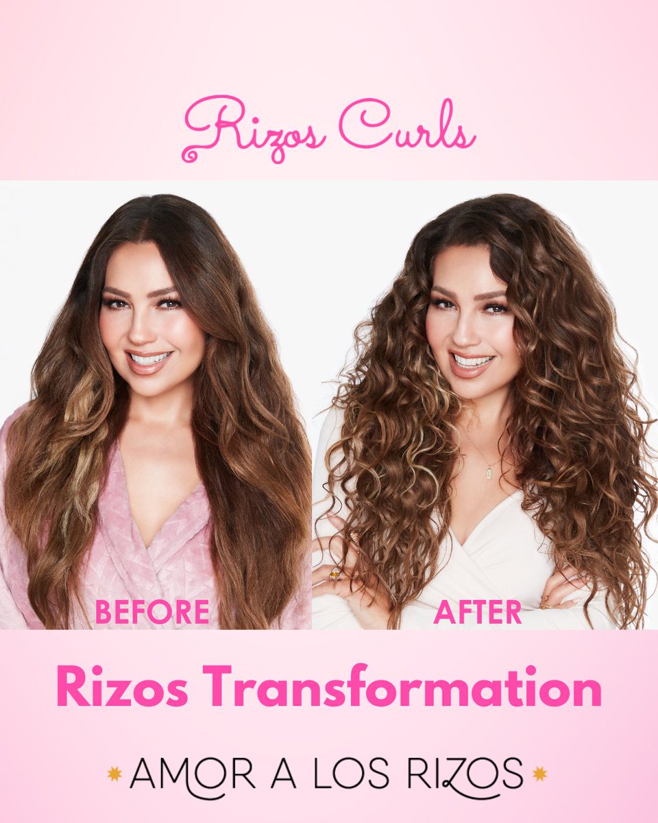 thalia's tweet photo. El “before” es como mi cabello se seca naturalmente y el “after” es mi cabello después de usar los productos en mi VIP Box de @RizosCurlsHair . 

¡Los productos son hechos con ingredientes naturales que ayudan a reparar mis rizos con cada uso! 

#ad 

https://t.co/jRtOHn3Lxz 💖 https://t.co/S0TdXHtEGr