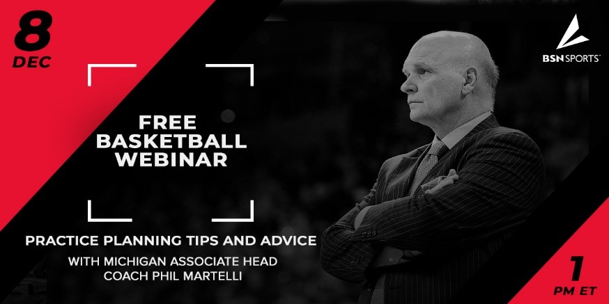 Wednesday, Dec. 8th at Noon central we have coaching legend and current <a href="/umichbball/">Michigan Men's Basketball</a> associate head coach <a href="/PhilMartelli/">Phil Martelli</a>.  Tune in to hear him talk about practice planning.  Register here bsnsports.com/ib/philmartell… #free #hoops #practiceplanning