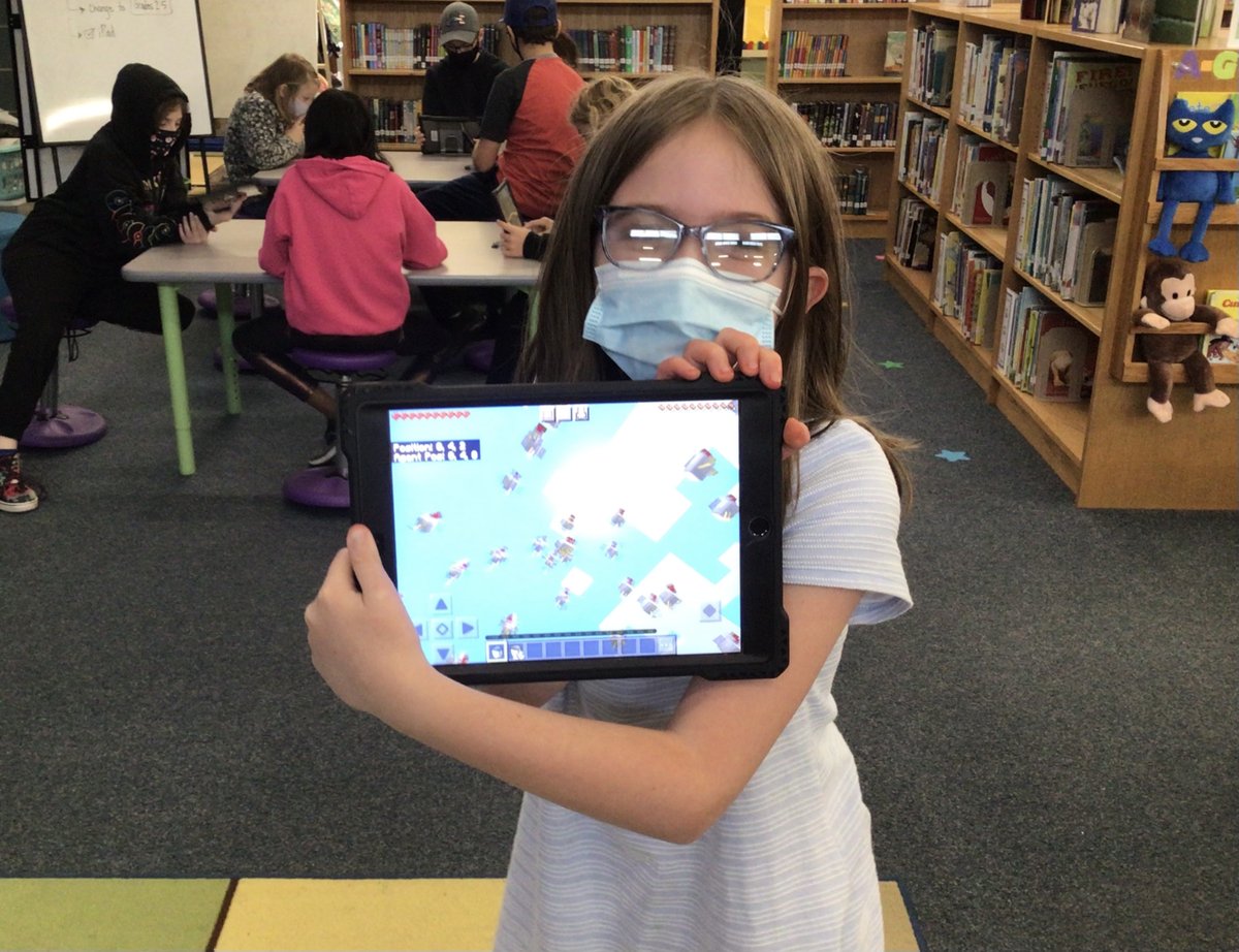 EasternES_Reads's tweet photo. Cloudy with a chance of . . . Chickens?!
Ss wrote code to spawn chickens, create lava towers, and more. One future programmer spawned a million chickens. The Learning Commons erupted into giggles as her screen fill with chickens!
#ekdcodes #wcpscodes #minecraftedu #hourofcode2021 https://t.co/2LOlMqfhFf
