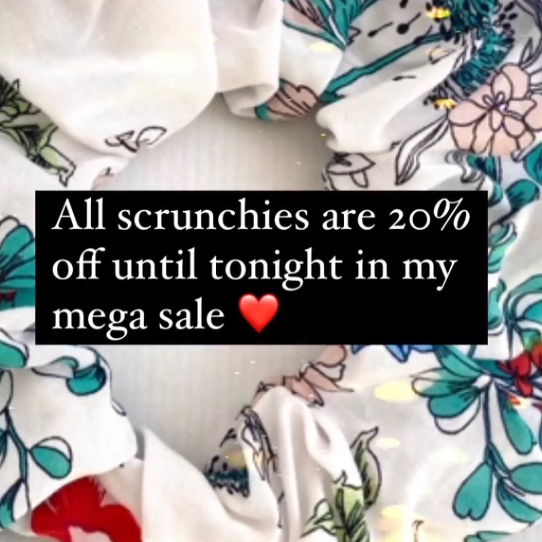 wildbrambling's tweet photo. Oh and this too. 

20% off all scrunchies until midnight ! 

https://t.co/n8a3EpCELz https://t.co/S3ediP0n5H
