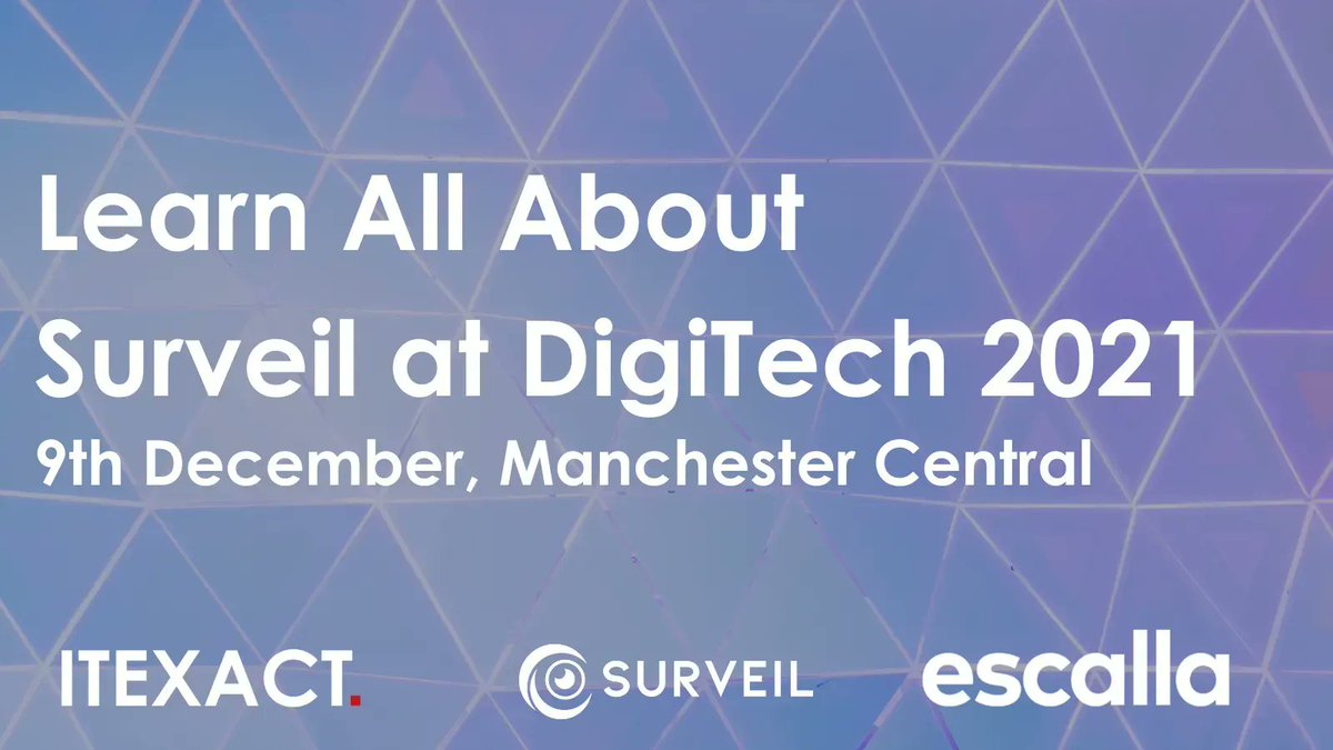 Surveil_Co's tweet photo. Will we see you at @digitech2020 on Thursday?
You'll find us on stand S10, alongside @escallaTraining, ready to talk to you about maximising your Microsoft investment.
#CloudAssetManagement #DigiTech2021 #Manchester #ManchesterEvents https://t.co/OW6aLsRl7R
