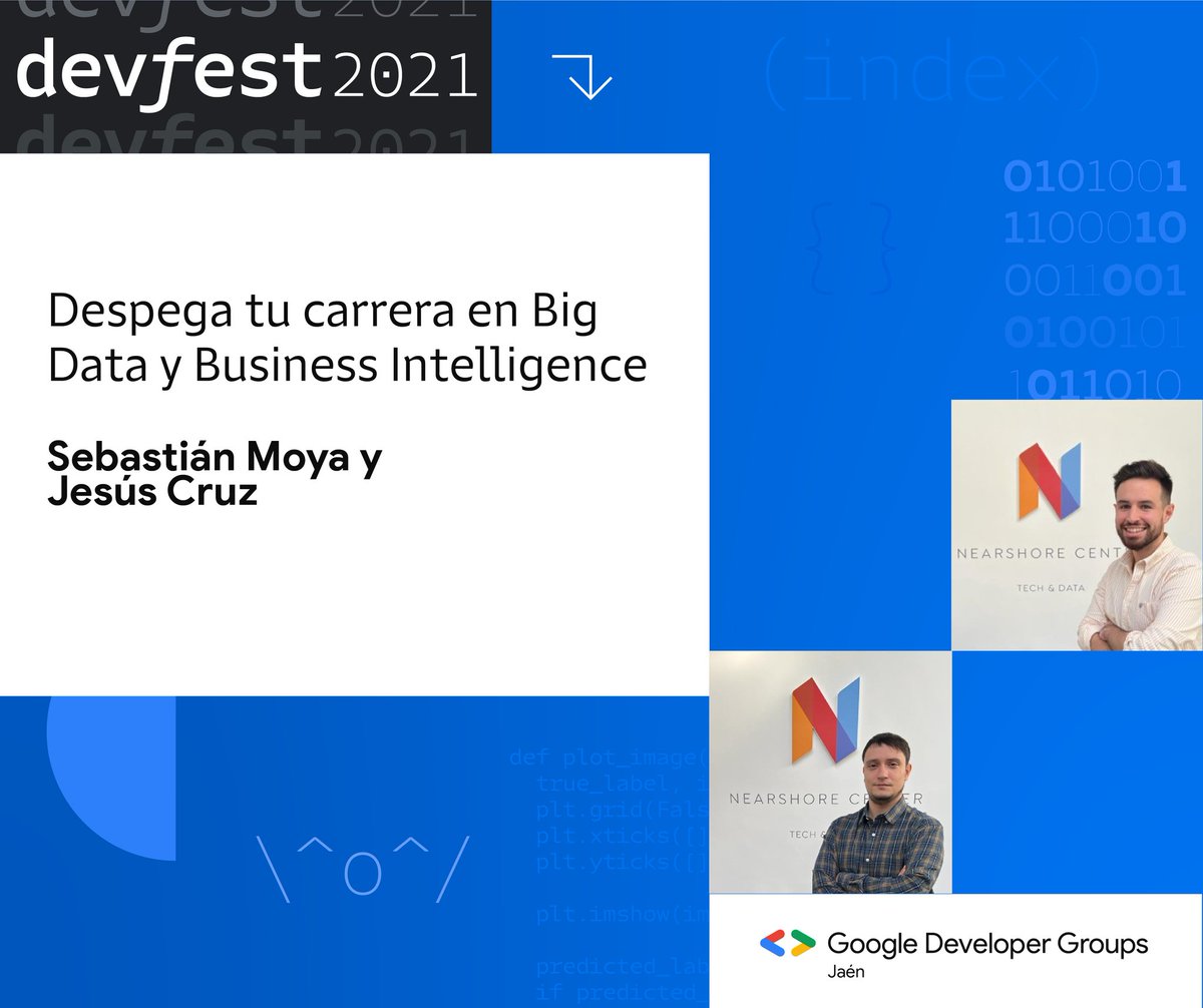 GdgJaen's tweet photo. ¡Nuevos Ponentes confirmados!
📆El 11 de diciembre estarán con nosotros
Jesús Cruz Bonoso & Sebastián Moya Pareja
Nos traen Despega tu carrera en Big Data y Business Intelligence
🏷️Entradas en nuestro perfil.
#DevfFest #google #DevFestJaen #BigData #BusinessIntelligence https://t.co/LEtb2NXfoU