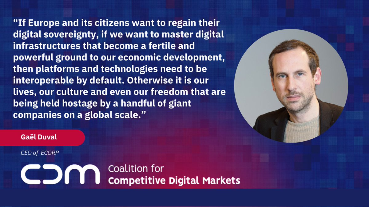 e_mydata's tweet image. @gael_duval shares his point regarding the importance of #interoperability 

#CompDM