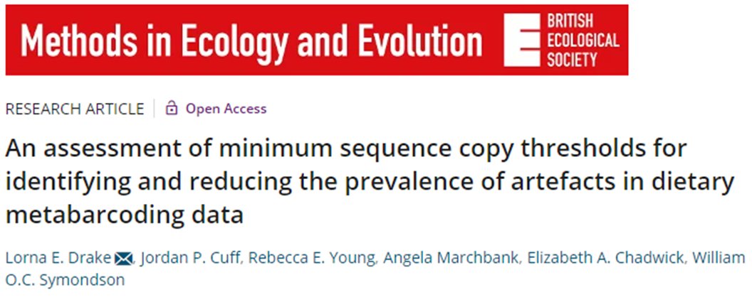JordanCuff's tweet photo. Massive congratulations to @Mini_Drakey for pushing forward this assessment of data clean-up methods for dietary metabarcoding datasets, now #OpenAccess in Early View @MethodsEcolEvol! 🥳🎉🧬💩

https://t.co/o0j3Bfn64A https://t.co/GHKCmvVoTd