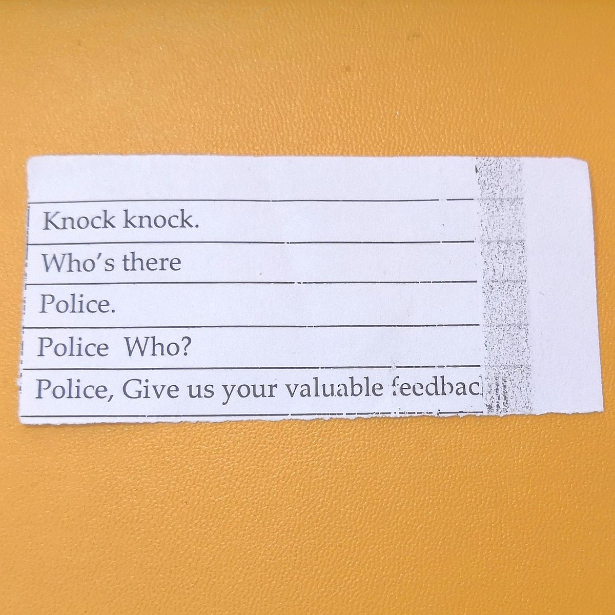 KshitijSrv's tweet photo. Got this in the package for a product I ordered online. This seller deserves 5 stars just for this 😂 🙌 https://t.co/s68Q32yziX