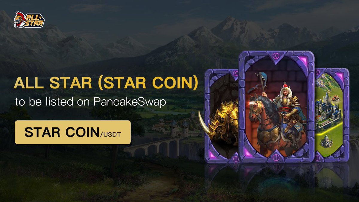 ALLSTAR_BOX's tweet photo. 📣ALL STAR (STAR)to be listed on PancakeSwap📣
Contract address: https://t.co/kIimMgxOR4 https://t.co/LFlQ2kEjpI