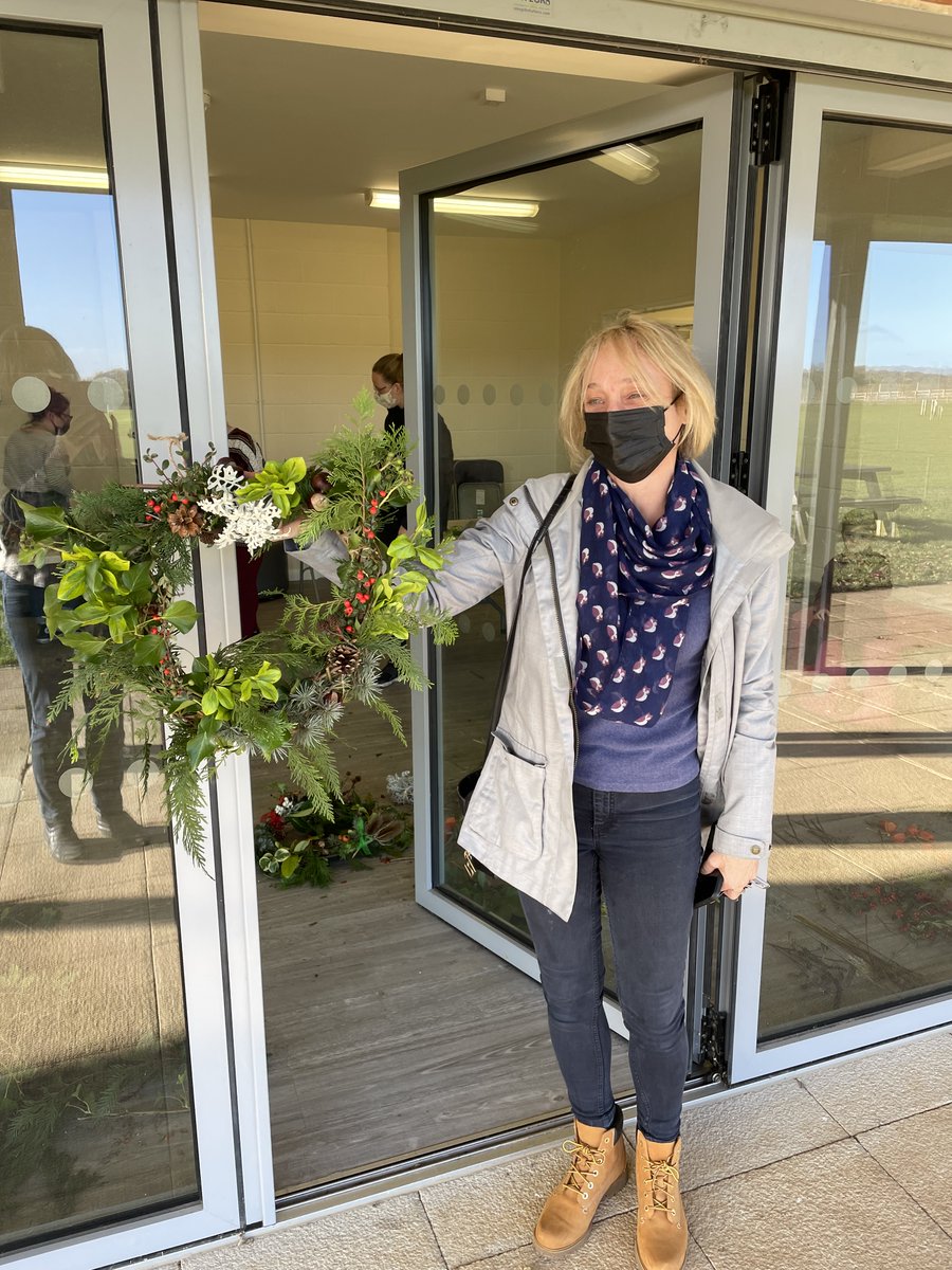 Andover_Trees's tweet photo. Thank all who came along to our wreath-making session on Sat. We used the Sports Pavilion because the weather was cold &amp; we are waiting for a new flue for the burner in the Cabin (plus trenches were being dug for the pipe work for the water run off).
 #10yearsofharmonywoods https://t.co/0T5u0exHb2