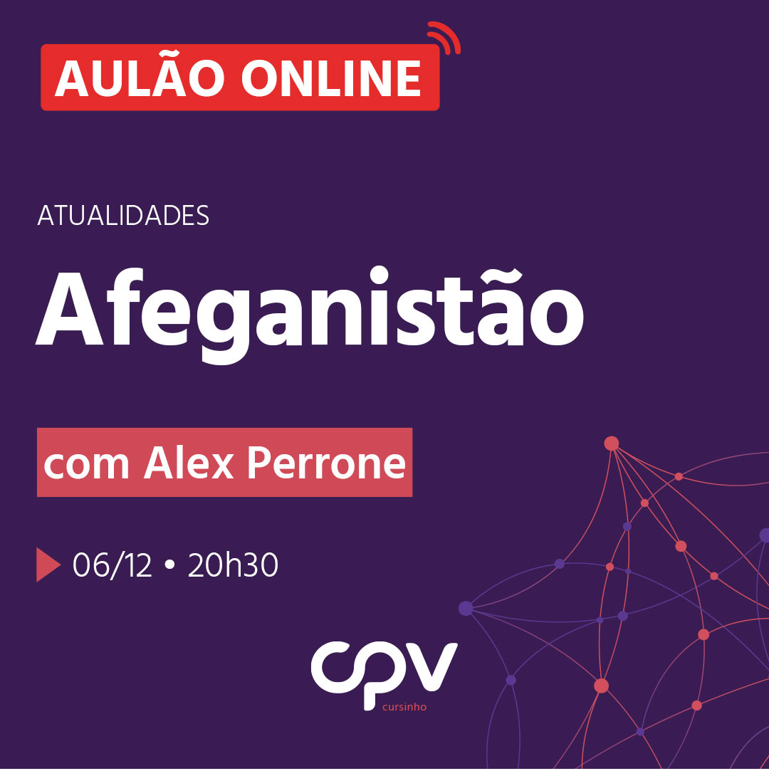 CPVeducacional's tweet photo. Para estar sempre um passo à frente no Vestibular, é fundamental estar por dentro dos acontecimentos ao redor do mundo. No aulão de hoje, o professor Alex fará uma análise dos acontecimentos no Afeganistão! Vem com a gente, que vai ser imperdível!! https://t.co/uY8s2Zsj2y