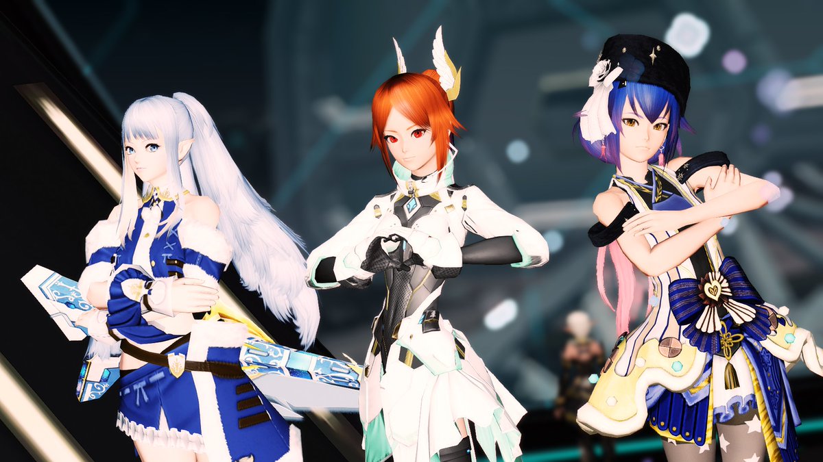 DauraPso2's tweet photo. @shivarin_pso2 as Hariette, soon joined us too! 💕 And now we have three beauties :D
--
#PSO2 #PSO2_SS
#PSO2NGS #PSO2NGS_SS 
#PSO2_NPC #クーナ #Quna #ゼルシウス #Zelsius
#ハリエット #Hariette https://t.co/i0giPVHtej