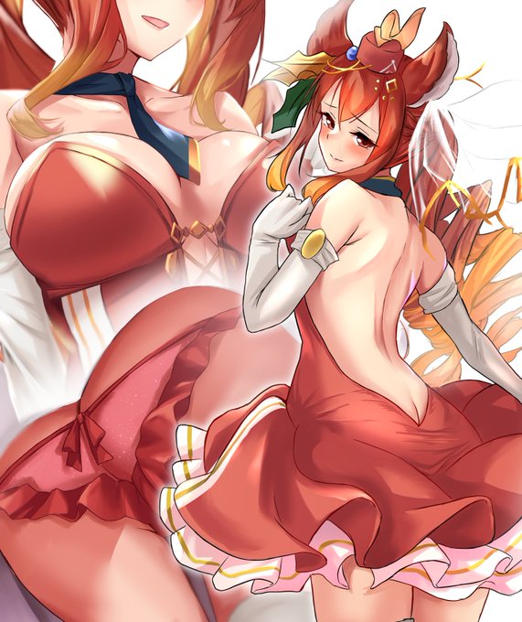 クリスマスアンスリアが可愛すぎたので
お尻が半分くらい出てる衣装ってことは、もしかして下着はめちゃくちゃ際どいの履いてるでは…? 