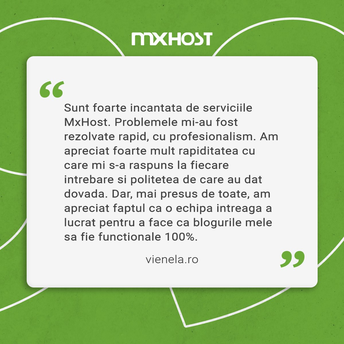 mxhostro's tweet photo. De asta suntem aici, nu? 

Să răspundem la orice întrebare, să vă ajutăm și să ne asigurăm că site-urile voastre merg cum ar trebui!

Mulțumim din suflet! 🤞

#antreprenoriat #testimonial #review #webhosting #digital https://t.co/kVDmTYidC3