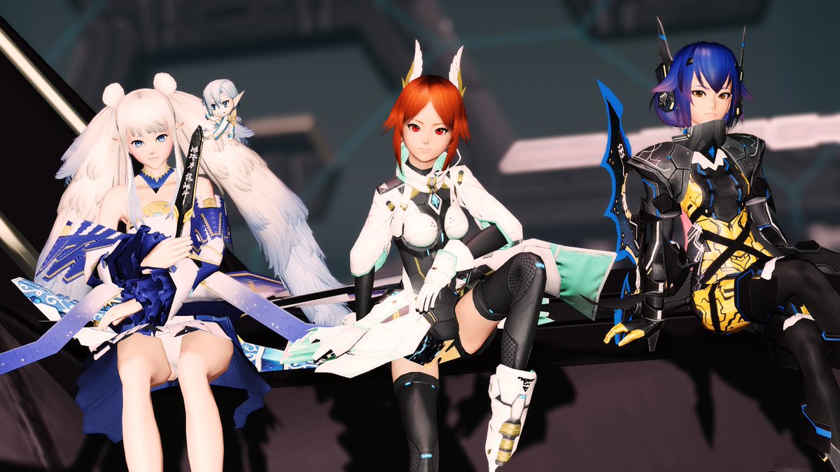 DauraPso2's tweet photo. @shivarin_pso2 as Hariette, soon joined us too! 💕 And now we have three beauties :D
--
#PSO2 #PSO2_SS
#PSO2NGS #PSO2NGS_SS 
#PSO2_NPC #クーナ #Quna #ゼルシウス #Zelsius
#ハリエット #Hariette https://t.co/i0giPVHtej