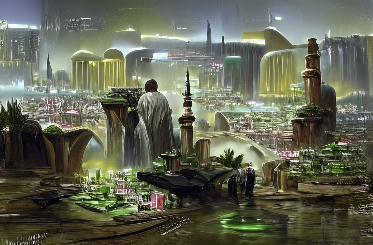 Artifici_Art's tweet photo. Prompt: Neo-Oasis City.
#aiart #art #clipguideddiffusion #digitalart #generativeart #city #Oasis #vqgan #clip #futureofart #machibelearning @images_ai https://t.co/JE7YZWOPIC