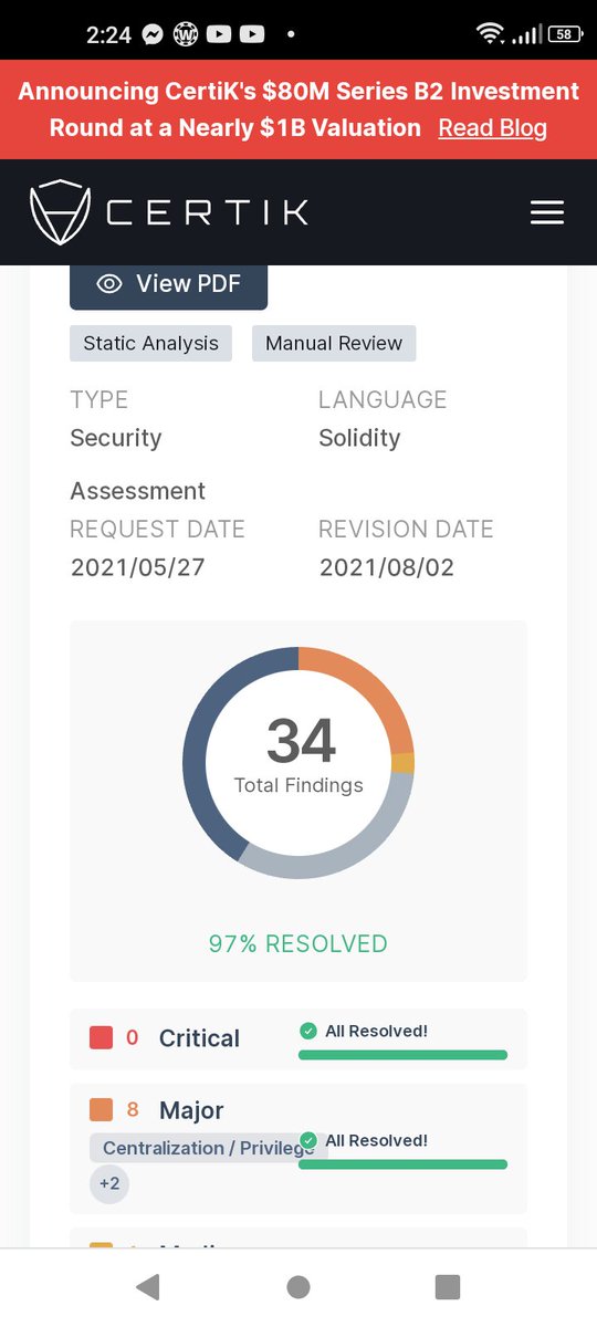 wcgqhf's tweet photo. I am so glad that PINU has CERTIK SKYNET activated. Shiba also has SKYNET. It took 3 MOS for Shiba to complete 1 FULL audit.(Dates below)PINU is 6 wks.old. Be patient.DEVS are on it!PINU Is locked!I added a another screenshot below in reply. https://t.co/eaSik7tVpZ
