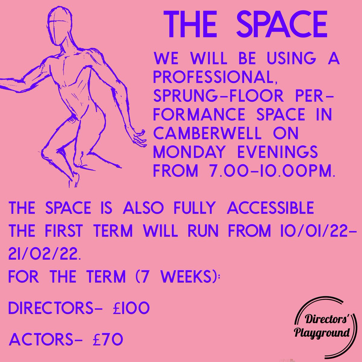 Dir_Playground's tweet photo. We will be renting a space in Camberwell once a week and you can do what you want with it!

#camberwell #drama #theatre #artslondon https://t.co/Da10xjnTGN