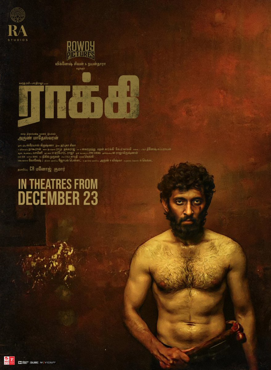 ManiAshok13's tweet photo. The raw and gritty world of Rocky is making its way to theatres!! Rowdy Pictures is proud to present this one of a kind film. Make your way to the theatres and witness the world of Rocky from December 23rd.
#RockeyFromDec23 
.@VigneshShivN #Nayanthara  @ramu_thangaraj @onlynikil https://t.co/1j0WZQfUnr