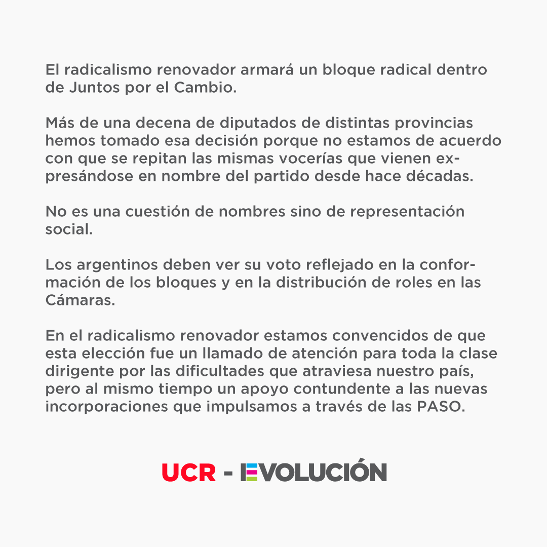 Yaco_Emiliano's tweet photo. La renovación Radical plantea un Bloque propio encabezado por @rodrigodeloredo https://t.co/KoiCcmTtvQ