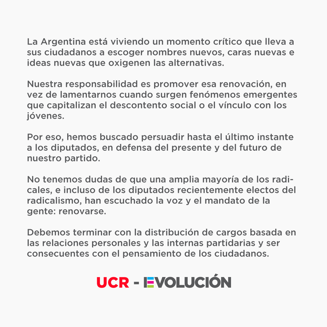 Yaco_Emiliano's tweet photo. La renovación Radical plantea un Bloque propio encabezado por @rodrigodeloredo https://t.co/KoiCcmTtvQ