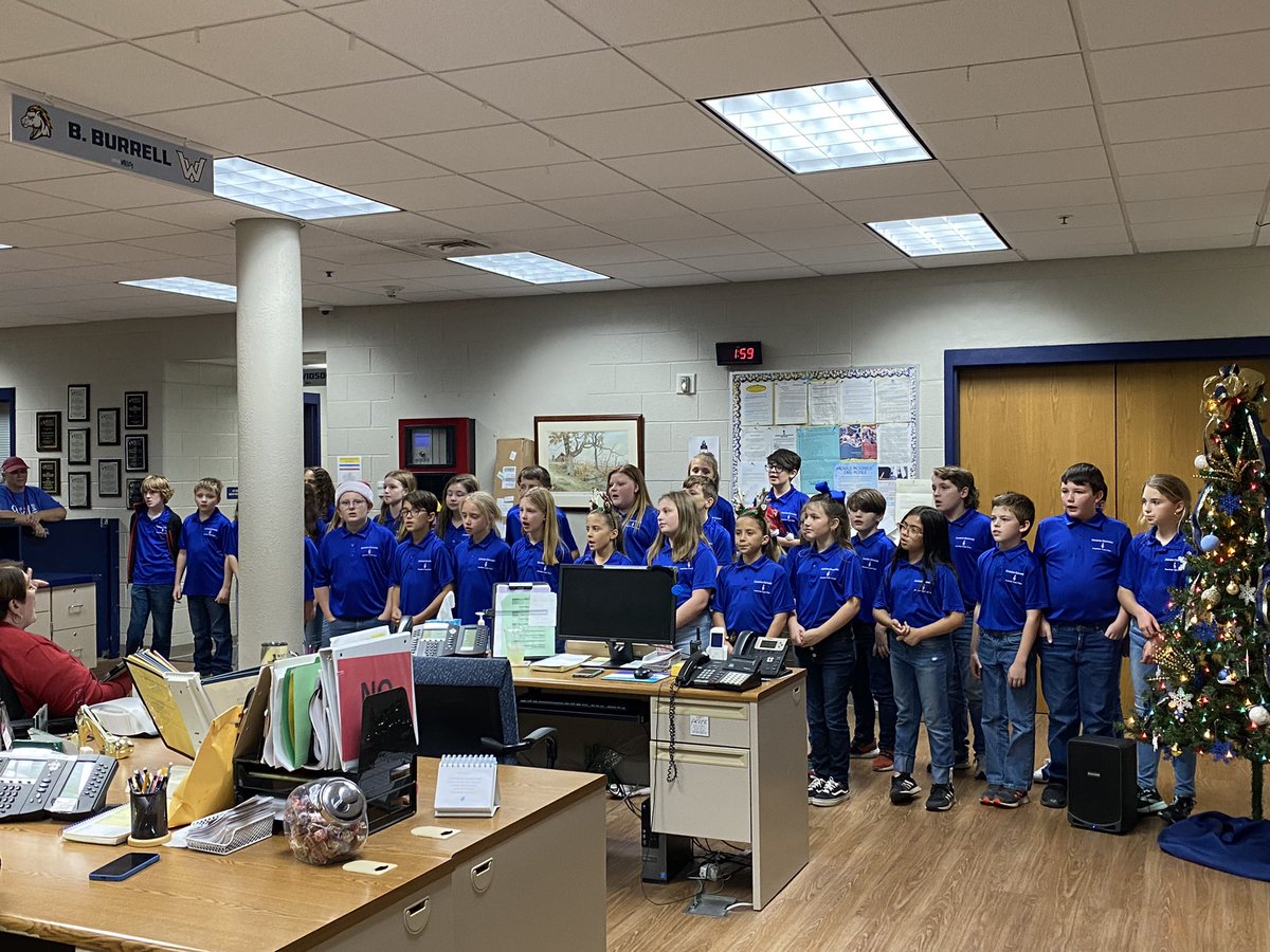 We were so excited that the Panther Cub Choir from <a href="/Charleston_ES/">Charleston_STEAM</a> in stopped by on Friday and share some sounds of the season with our office staff <a href="/WalkerValleyHS/">Walker Valley High School</a>