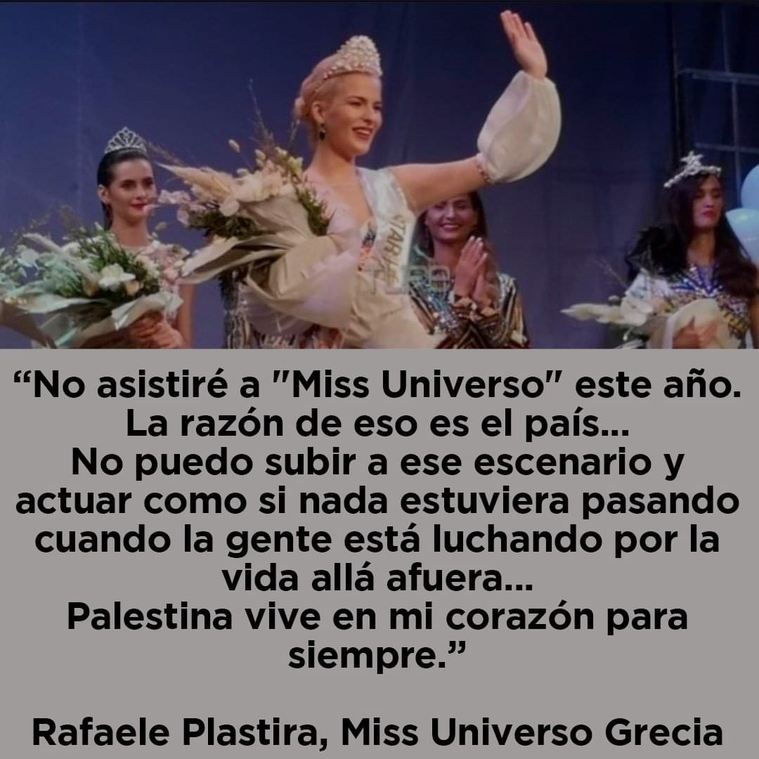 Miss Universe #Greece🇬🇷 Rafael Plastira has announced plans to #boycott the global beauty pageant that takes place in Eilat, #Israel🇮🇱 next month.
#MissUniverse2021 
thesouthafrican.com/lifestyle/miss…

x.com/MhuriroOliver/…