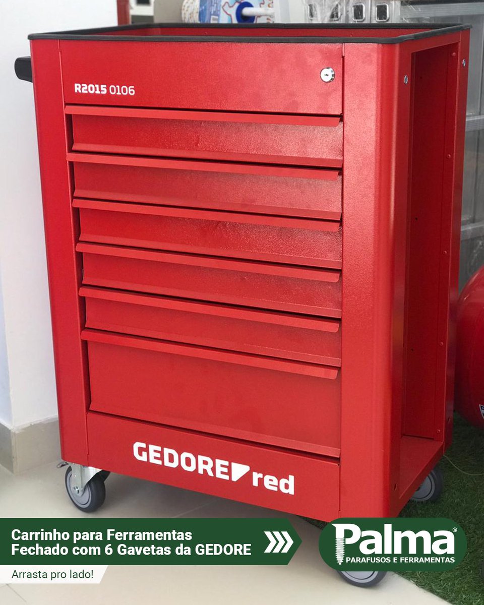 palmaparafusos's tweet photo. Buscando por um carrinho de ferramentas resistente, bonito e que lhe permita guardar todas suas ferramentas? 🤔
O Carrinho GEDORED de 06 gavetas da @gedorebrasil é ideal para você. 😁
#palmaparafusos #napalmatem #carrodeferramentas #gedore #gedorered #oficina #mecanico #carro https://t.co/zvMUj5xiep
