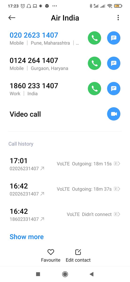 vikramtnj's tweet image. @airindiain @Custome13511841 
Look at my call logs from 14:55
 till 17:20 #ContinuousCalls #EndlessWait #UnableToConnect #NoCallBack #NoRefund #NoResolution #AirIndia #CustomerService #customersupport
