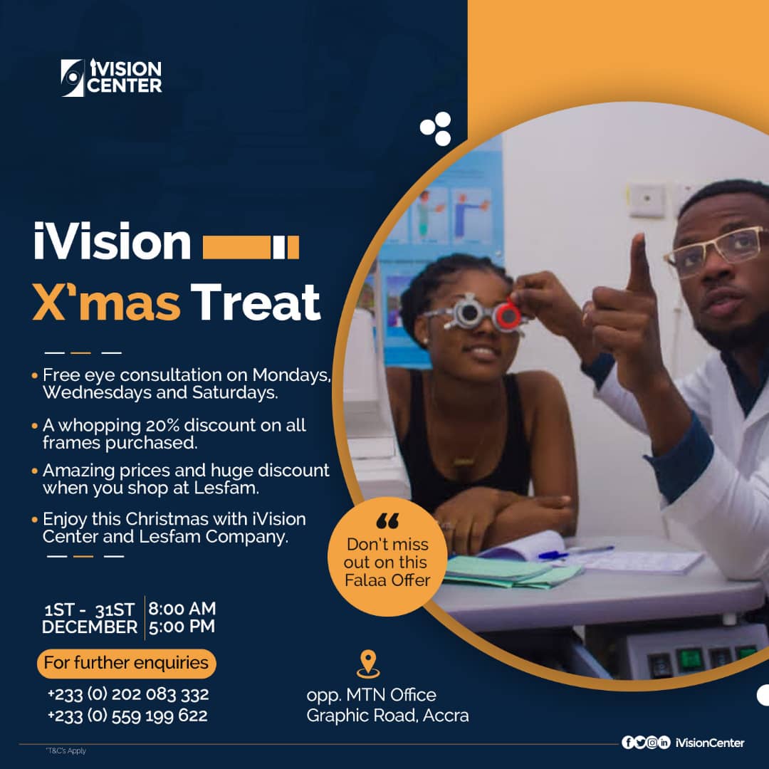iVisionCenter's tweet photo. December to Remember โโ๐
You definitely don't want to miss out on this exciting offer ๐ค๐๐
@lesfamcompany has got you covered this festive season ๐
#festivemood
#iVisionCenter
#yoursightsbestsolution https://t.co/j0O3TajFoi