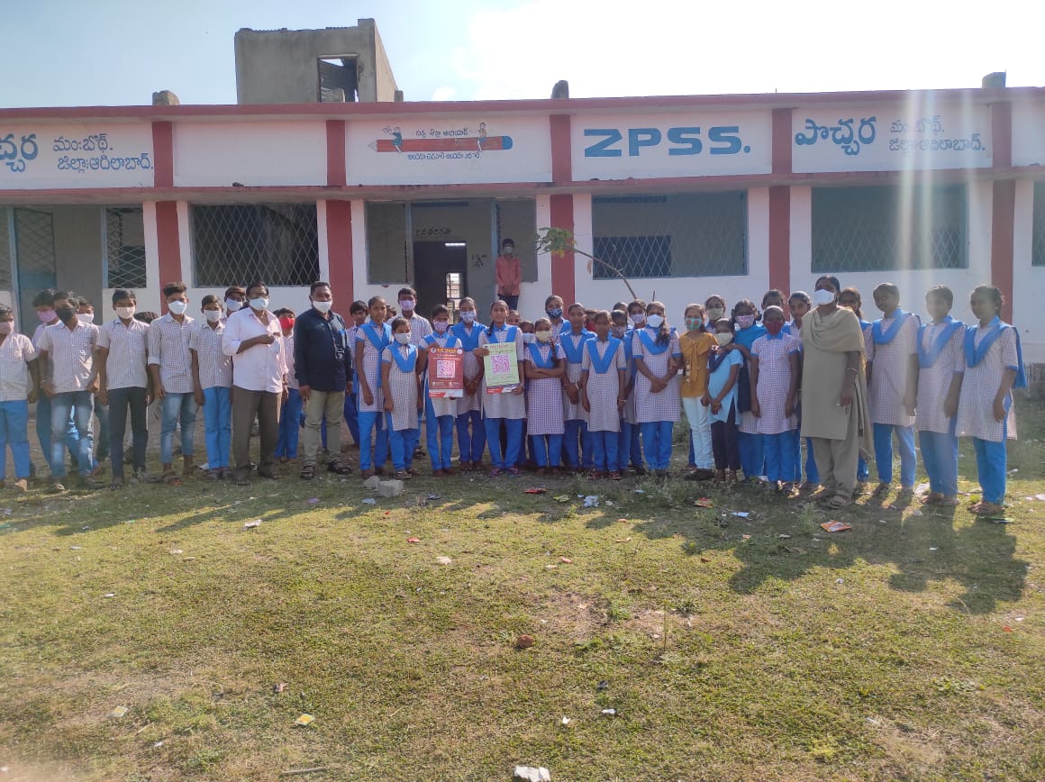 AdilabadShe's tweet photo. As per the instructions of the Adilabad SP Sri,Rajesh Chandra IPS,She Team Conducted Awareness Session at KGBV Bheempur, ZPSS Pochhera &amp; KGBV Thosham.  about various topics like QR code,She team Number, Child Marriages, Gender sensitization, Gender equality,Cyber Security Tips. https://t.co/PexRdE7MGE