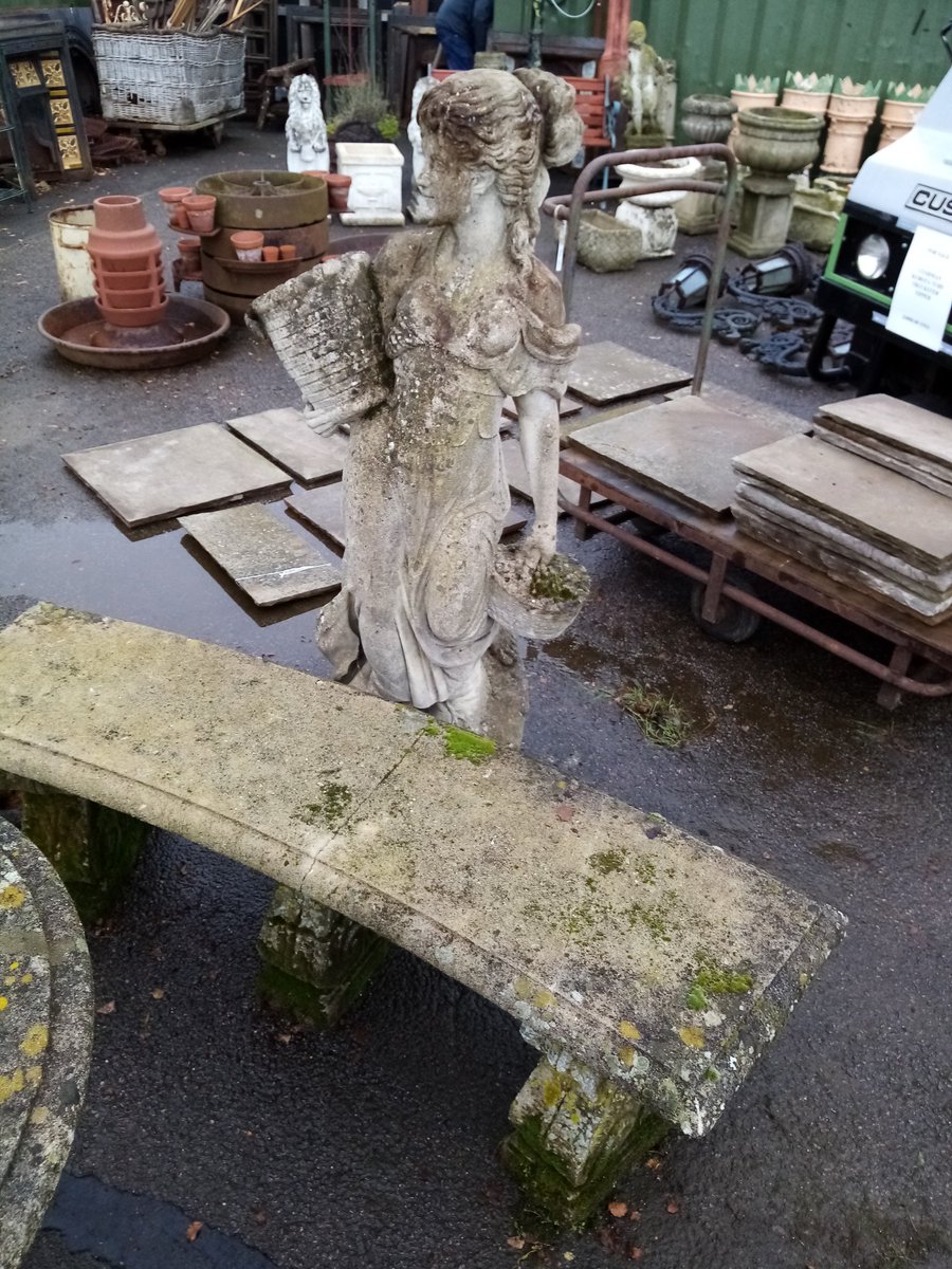 Lots of reclamation in our yard here at Stonham Barns. IP14 6AT. Call 01449 797175. #Antiques #reclaimation #garden #fireplaces #enamelsigns #chimneypots #churchstone #birdbaths