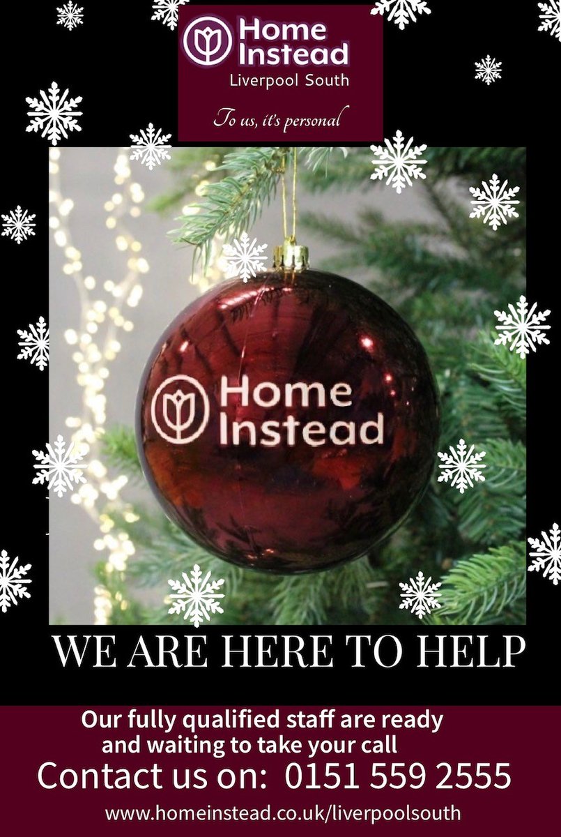 HISClpoolsouth's tweet photo. Christmas can be a stressful time for families, and caring for a relative, a loved one, a friend or a neighbour can add to that stress.
Home Instead Liverpool South can provide quality trained CAREGivers to support your needs.
There is no need to be alone this Christmas. https://t.co/1KFjfJdWBc