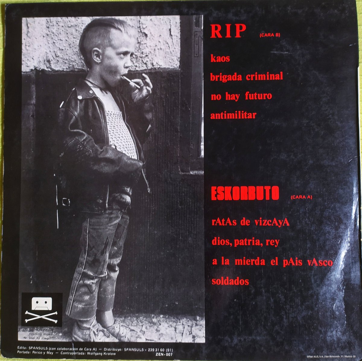 ventdel_nord's tweet photo. Si entens de Punk, ets Punk o vas de Punk i no tens aquest disc, no ets res ☠️
#punksnotdead
#iaiopunks
#punksmoltsdead
#ESKORBUTO
#RIP https://t.co/qr40ah9P8l